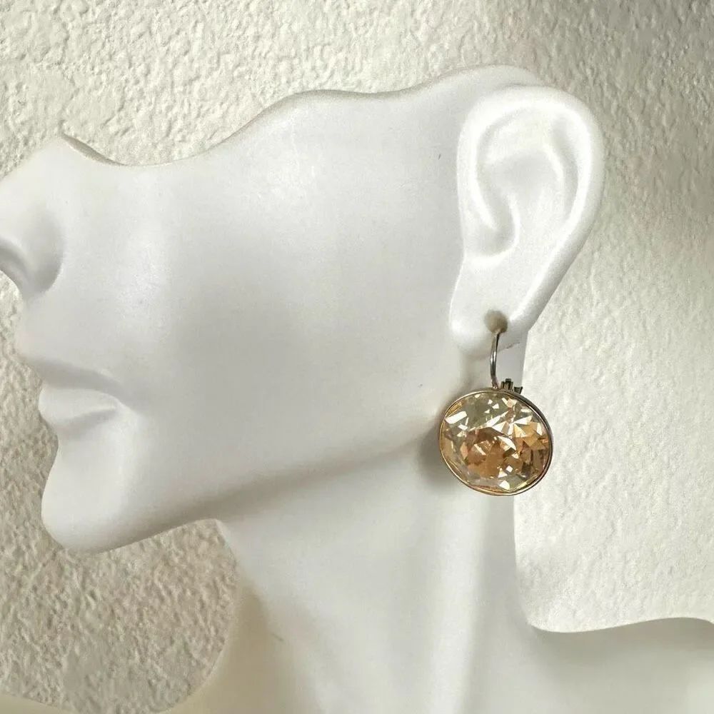 Rhinestone circle earrings